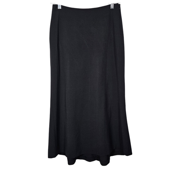 Marc Aurel Dresses & Skirts - Marc Aurel Black Midi A-Line Skirt Hi-Lo Size 38 (M).